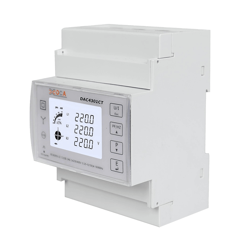 Dac4301CT Trójfazowy prąd przemienny na szynę DIN z licznikiem energii transformatora