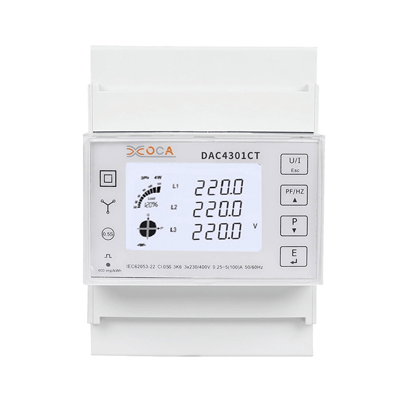 Dac4301CT Trójfazowy prąd przemienny na szynę DIN z licznikiem energii transformatora