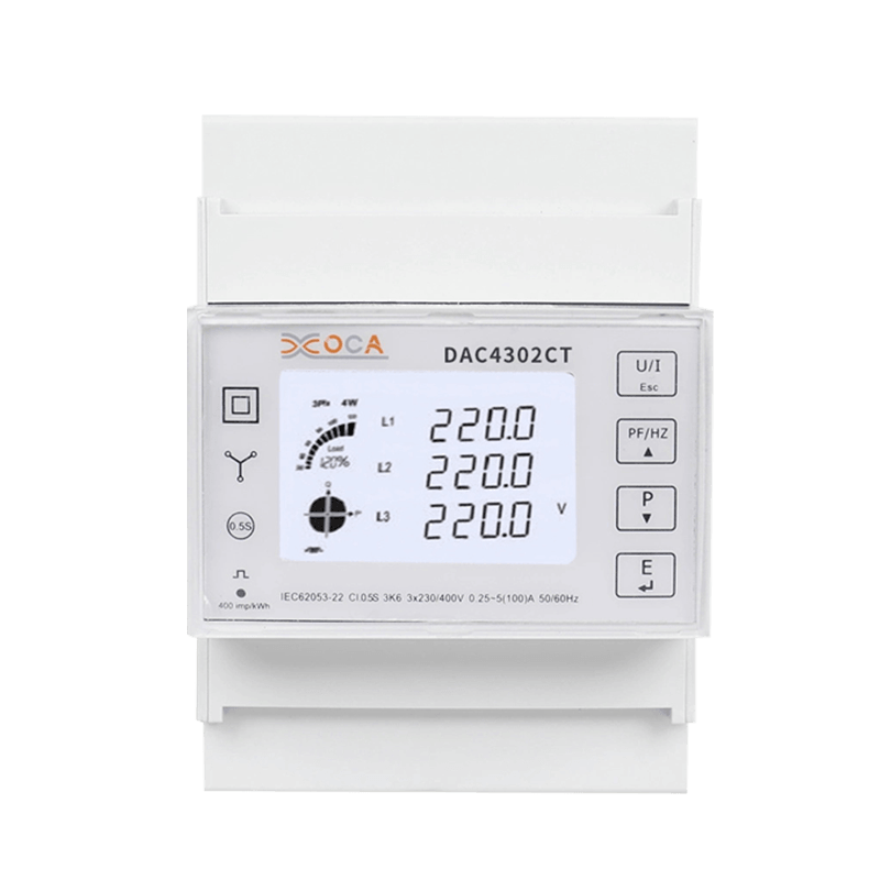 Dac4302CT Trójfazowy inteligentny licznik energii AC na szynę DIN