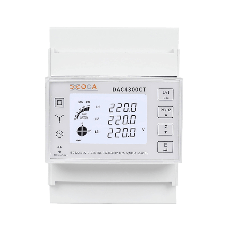 Inteligentny trójfazowy licznik energii elektrycznej Dac4300CT na szynę DIN