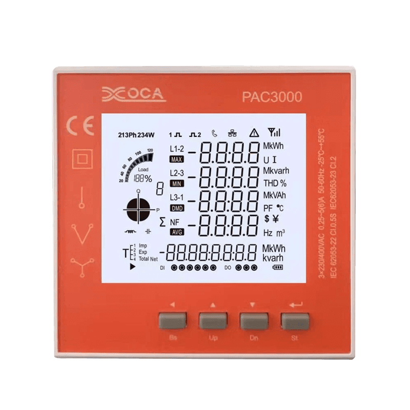 PAC3100 Inteligentny cyfrowy elektroniczny miernik mocy LCD WiFi