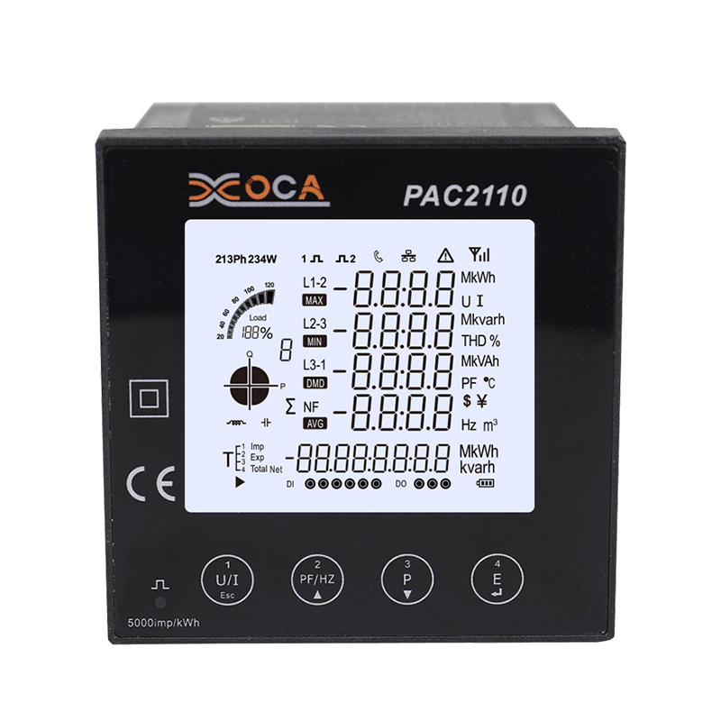 PAC2110 Wielofunkcyjny, inteligentny panel LCD z WiFi, cyfrowy, bezprzewodowy analizator mocy