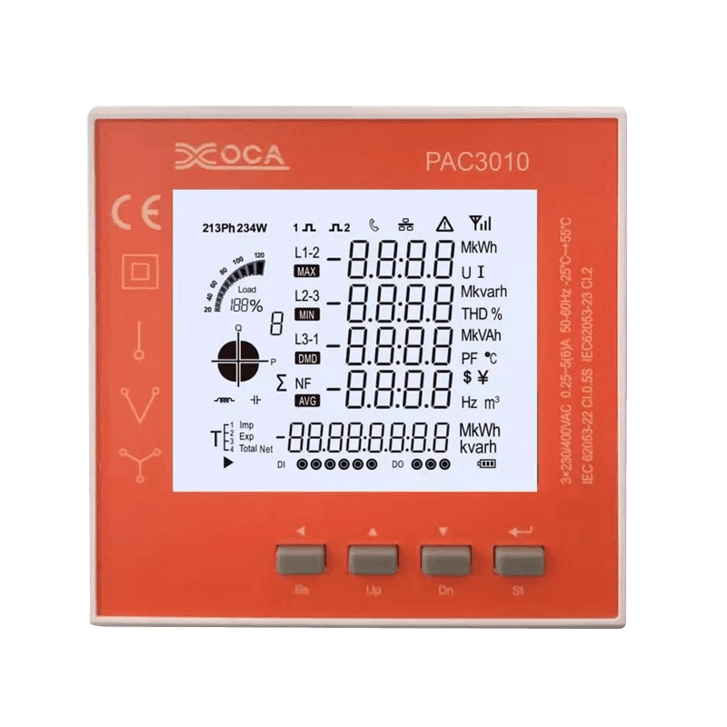 PAC3100 Inteligentny cyfrowy elektroniczny miernik mocy LCD WiFi