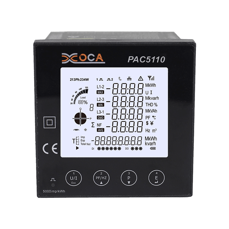 PAC5110 Trójfazowy cyfrowy miernik mocy z panelem elektrycznym LCD