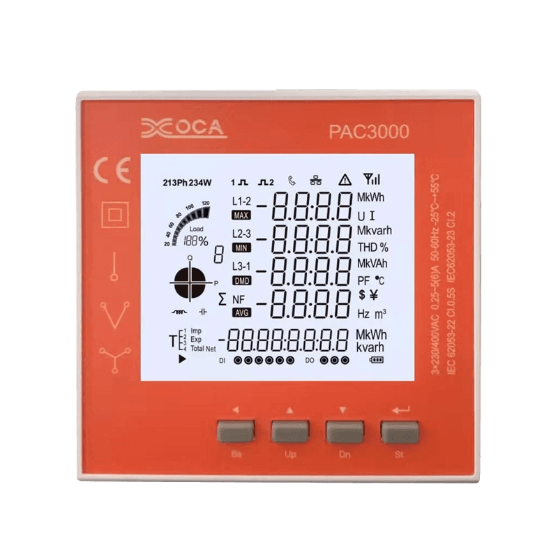 PAC3100 Inteligentny cyfrowy elektroniczny miernik mocy LCD WiFi