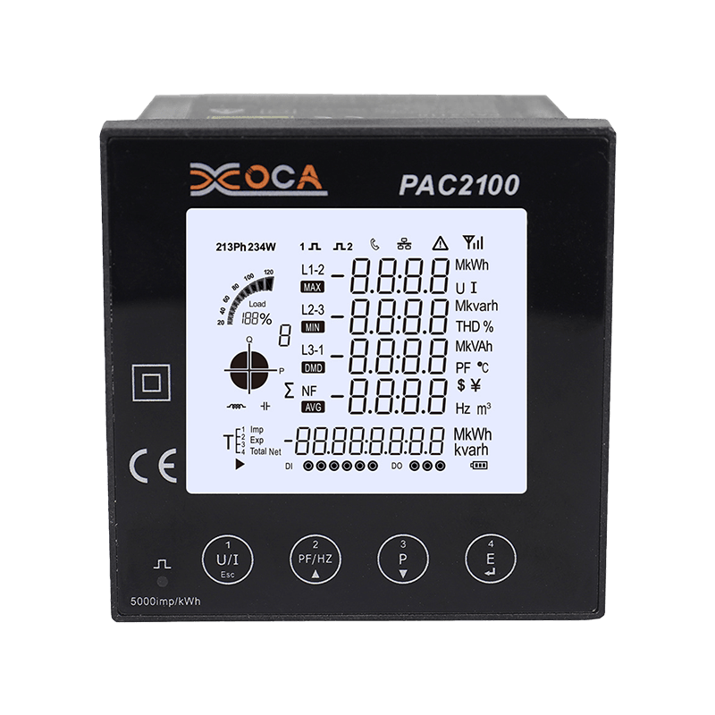 PAC2100 Cyfrowy inteligentny licznik energii z dużym wyświetlaczem LCD